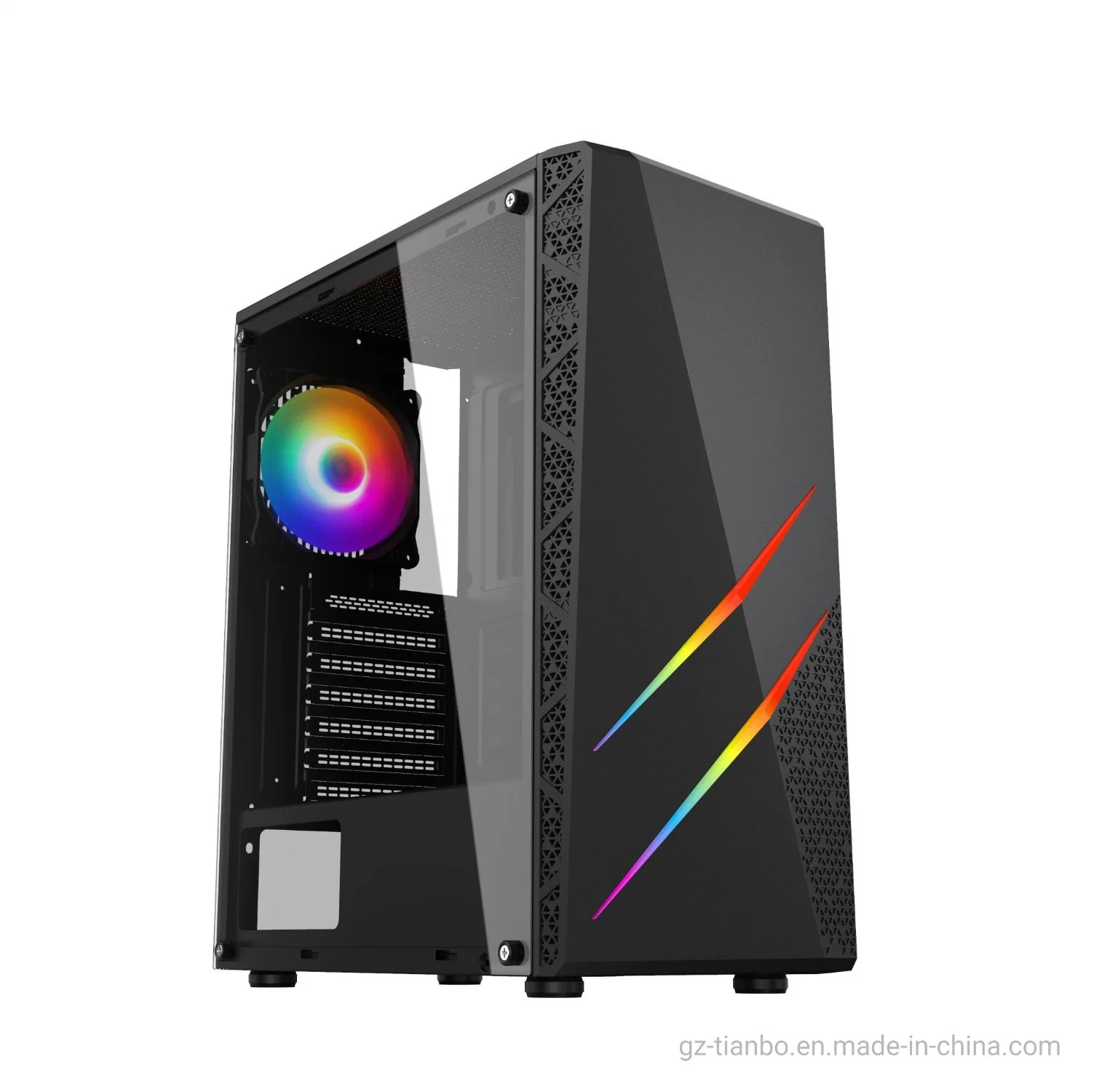 China Carcasa del PC, piezas de ordenador, juegos de PC con tira de LED RGB