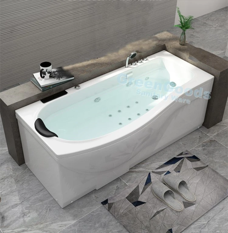 CE Prefab P-förmige freistehende Badewanne Whirlpool SPA Hydro Massage Badewanne