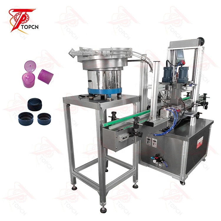 Top Plastic Cap Cosmetic Automatic Screw Bottle Capping Machine