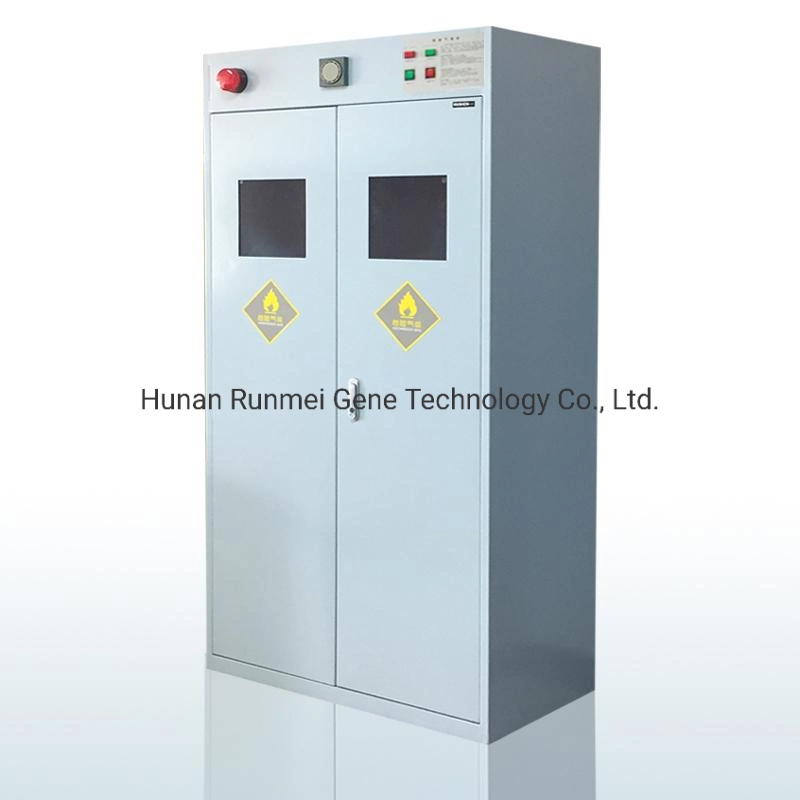 Metal Laboratory 3 Bottles Gas Cylinder Storage Cabinet