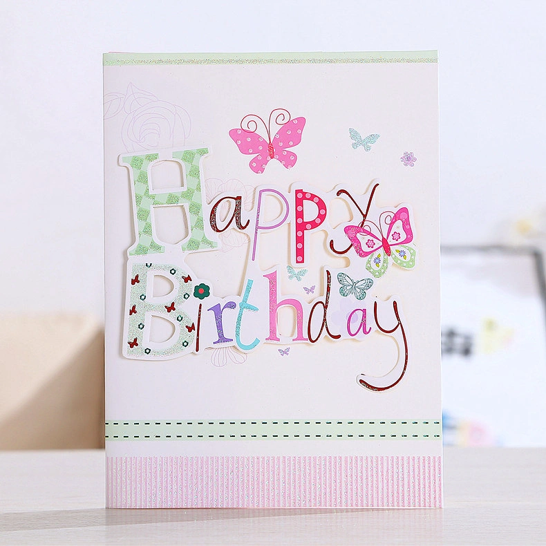 Manufacture Universal Customized Carton Packaging Greeting Card Printing 3D Jl-G1002