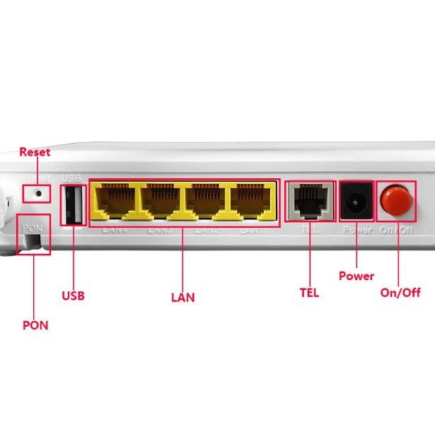 ONU F663nv3a جهاز واحد + 3fe+1tel+1USB+WiFi Xpon النسخة الإنجليزية من الأجهزة البصرية من الألياف