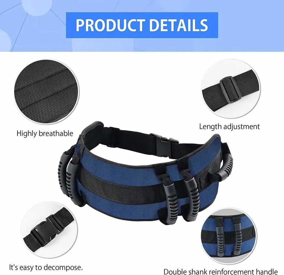 Running Belt with 6 Handle Belt Cares Strap Transfer Aid