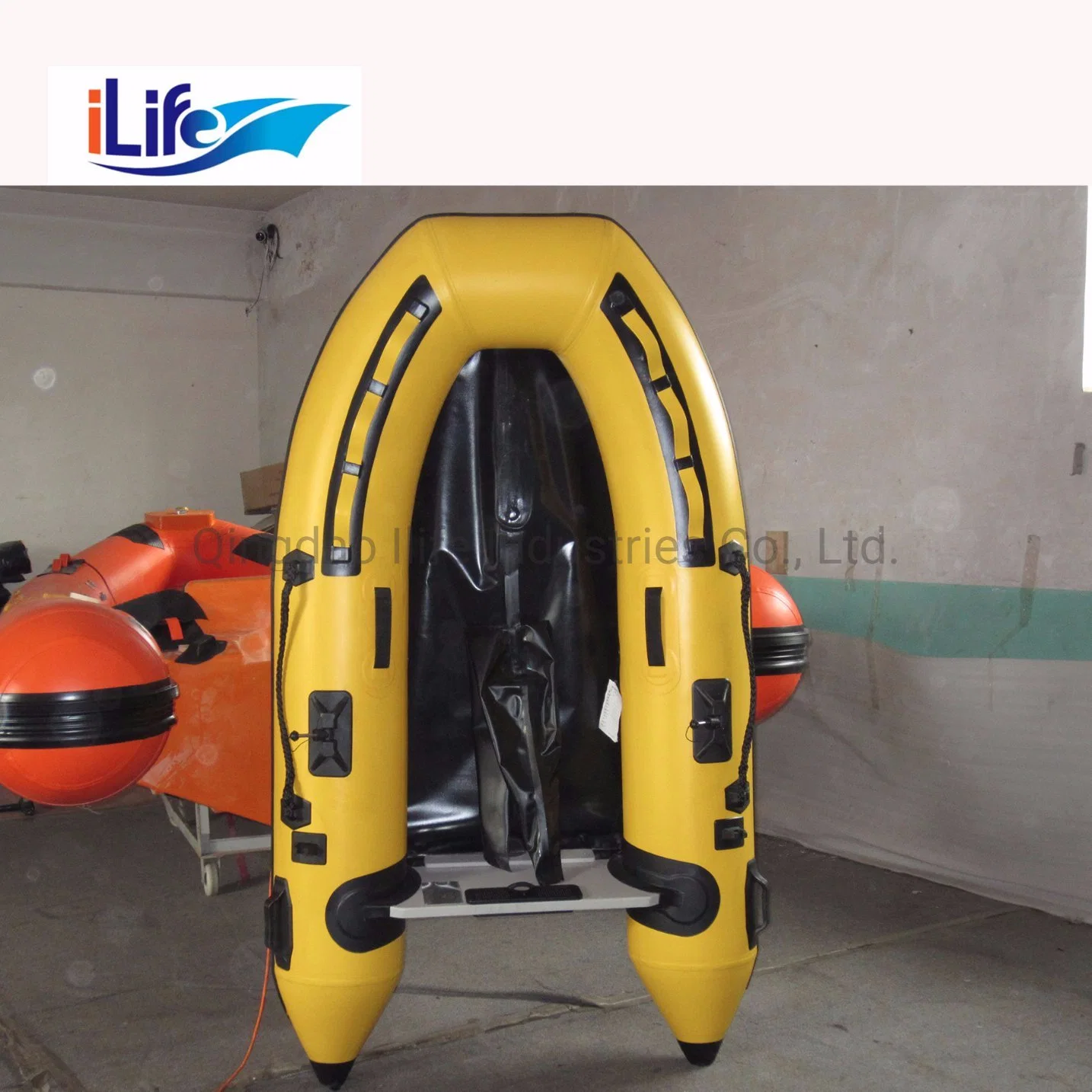 Ilife Good Price PVC/Hypalon Inflatable Rescue Fishing Rubber Boat with Aluminum/Drop Stitch Air/Plywood Floor with Ce