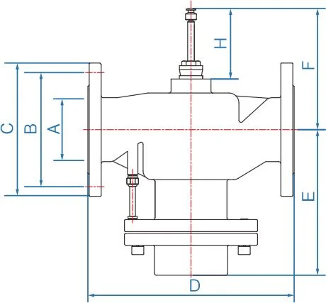 Hengsen Cast Iron Dynamic Balance Electric Control Valve for Honeywell Actuator