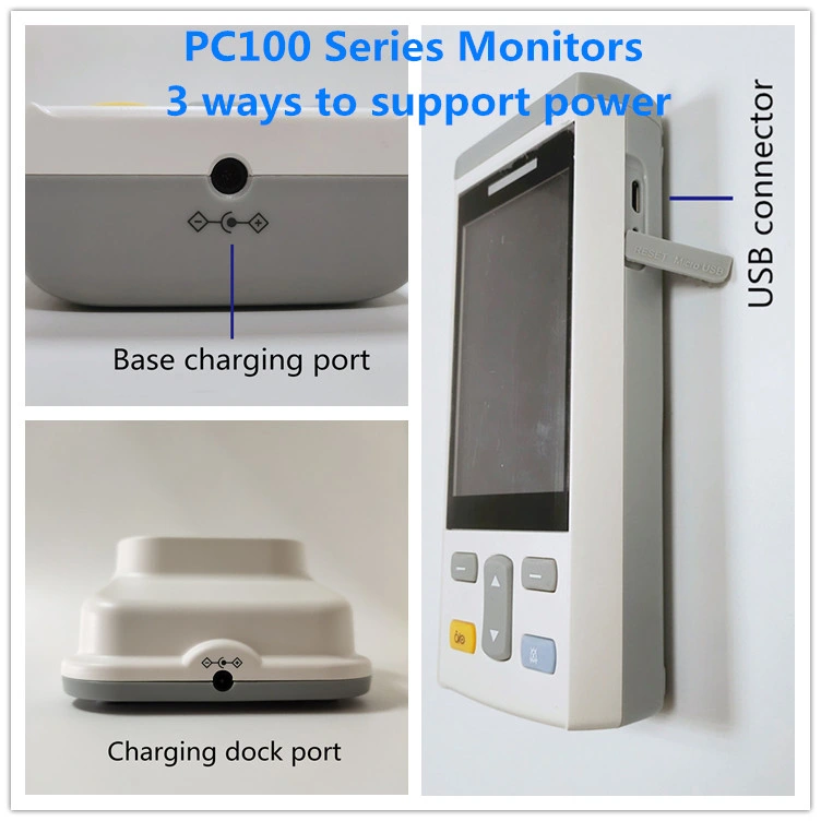 China Manufacturer CE ISO Handheld Portable Pulse Oximeter with SpO2 Temp