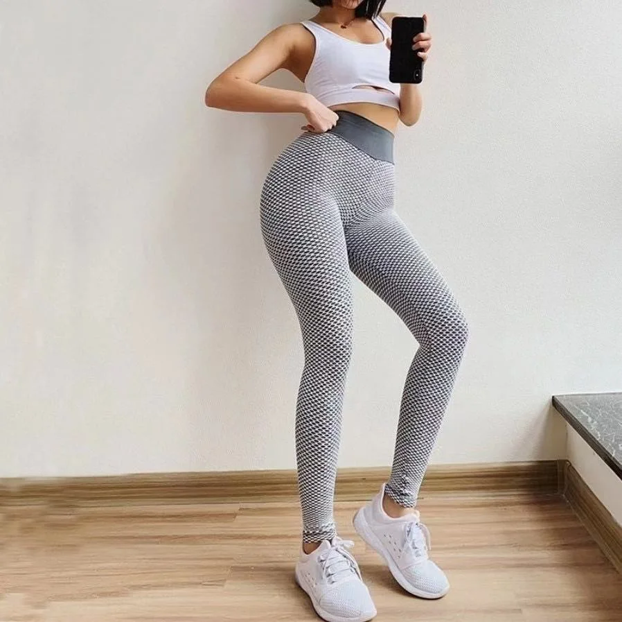 OEM Tummy Control Slimming Booty Leggings Workout Running Yoga Pants Yoga Leggings, Knit Clothing Sportwear