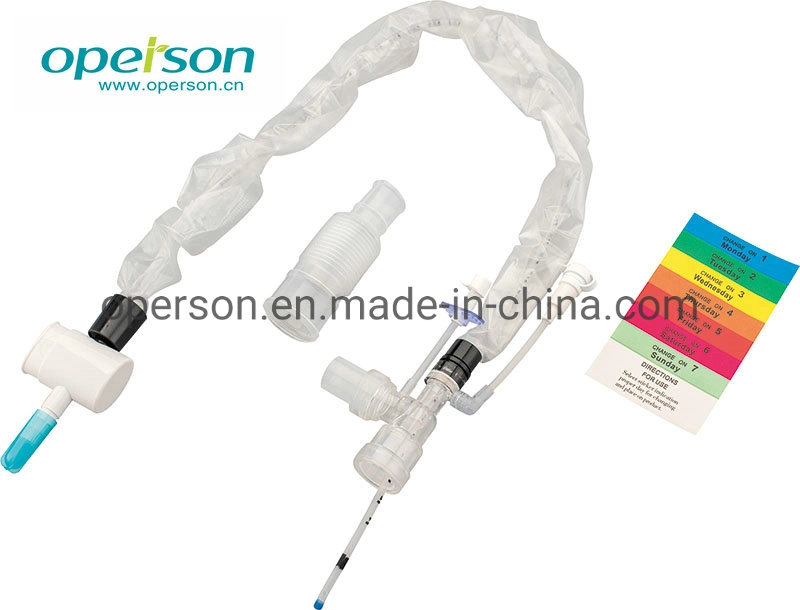 Sterile Medical Disposable 72h/24h Closed Suction Catheter for Tracheostomy