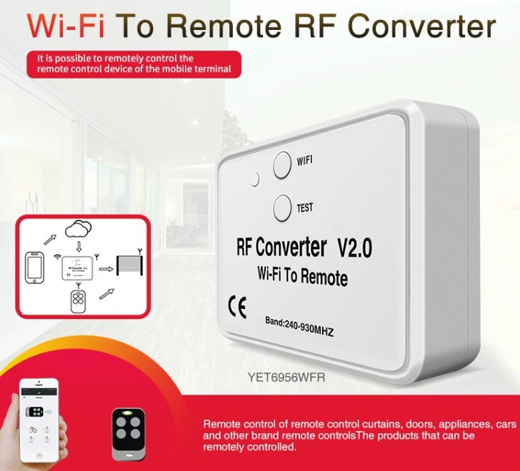 Learning Rolling Code Wide Frequency 240-930MHz Wireless WiFi to RF Converter