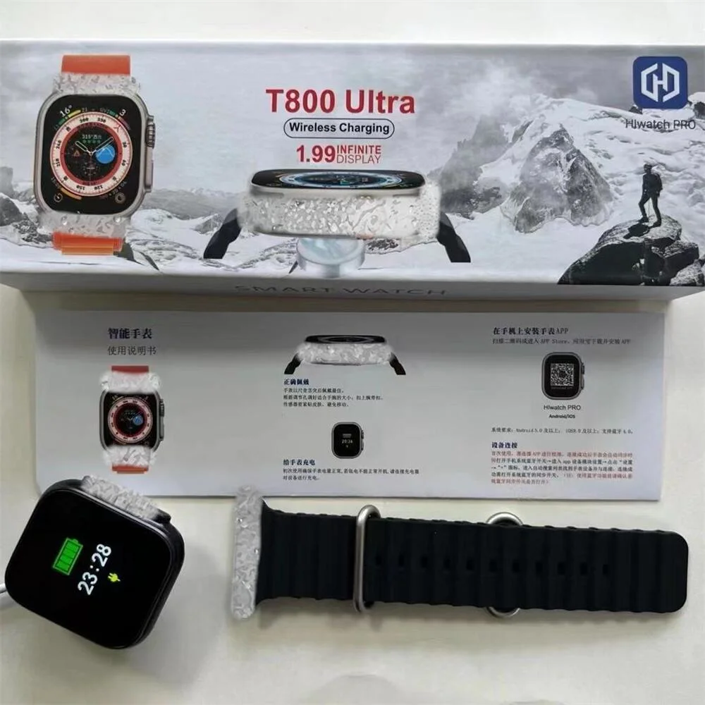 ساعة ذكية متتبع اللياقة T800 SmartWatch الأكثر مبيعًا ساعة جناح Smart Watch الاتصال بـ Watch