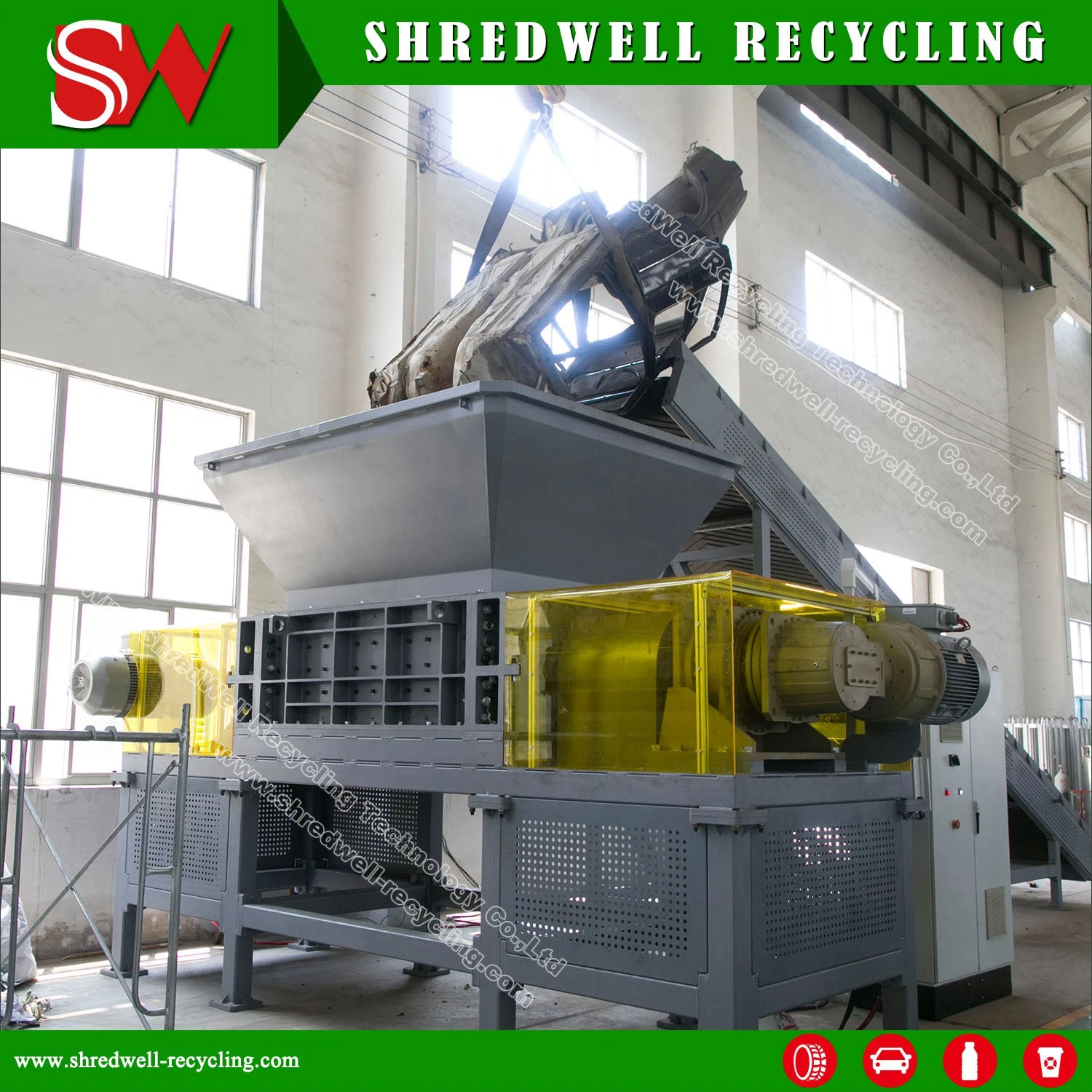 Iron Scrap Crusher Scrap Metal Recycling Shredder Waste Radiator Shredder