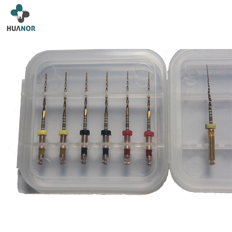 Dental Endodonti Gold Endodontic Endo Rotary Files with Heat Activation for Engine Use