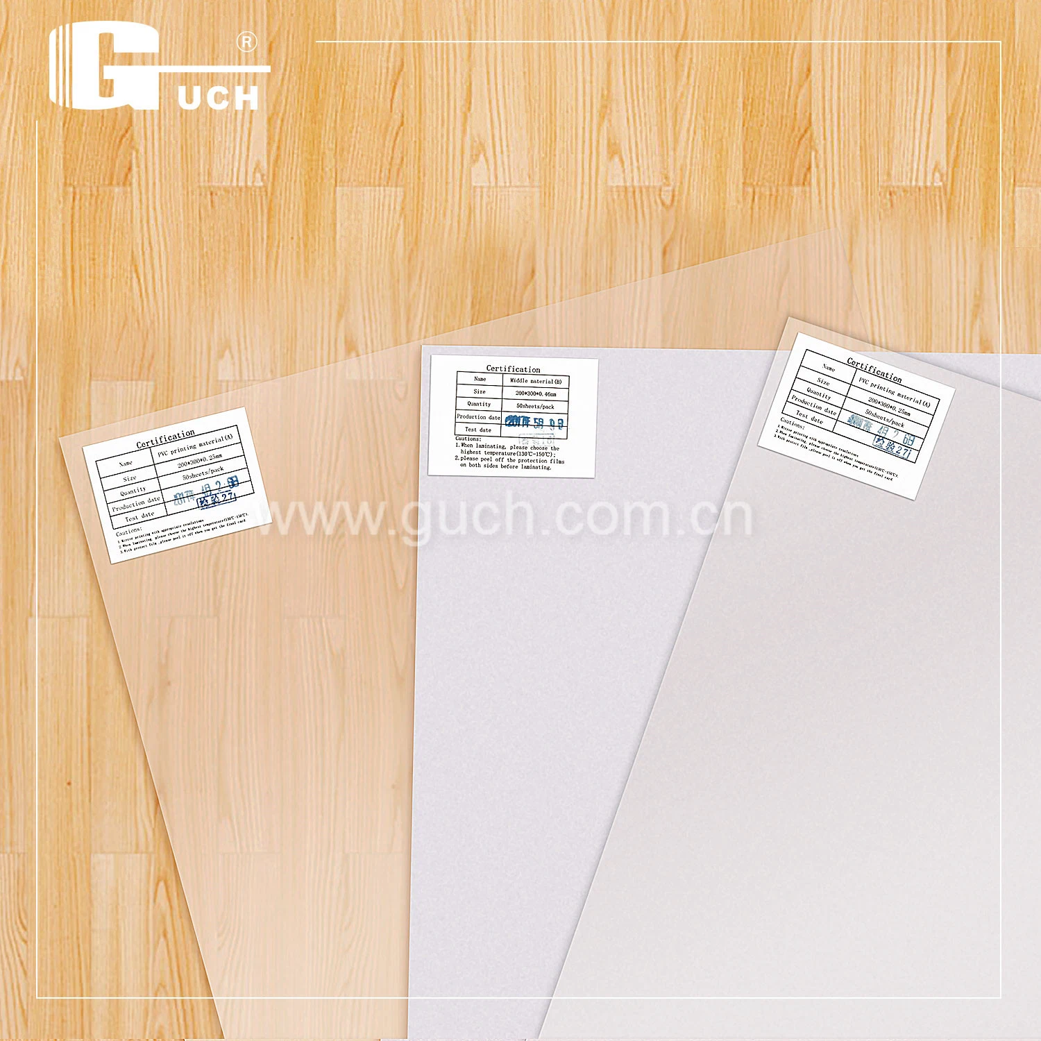 Golden/Silver/White PVC Printing Inkjet Sheet for Making Cards