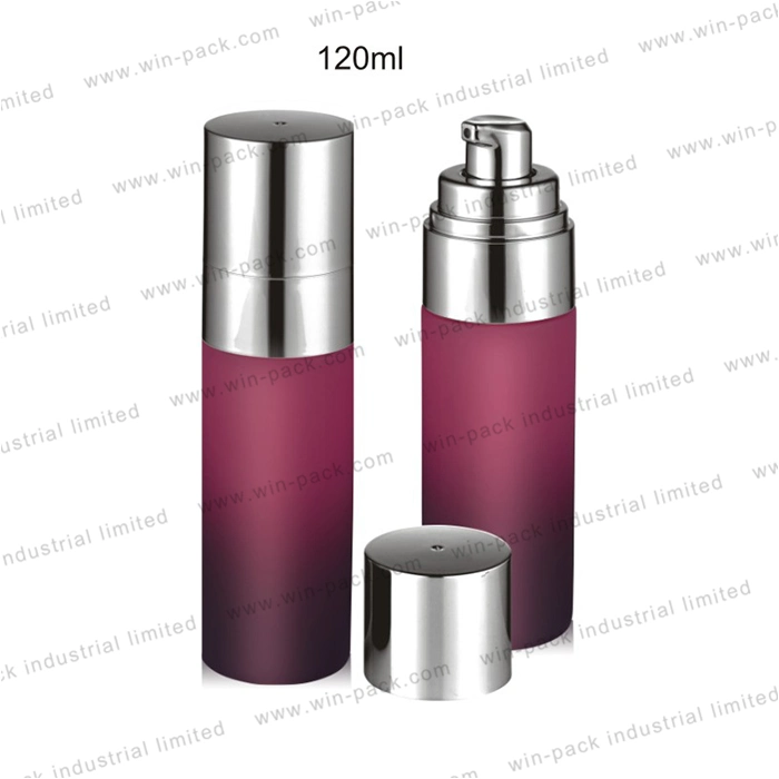 45ml 100ml 120ml 50g 100g Solid Gradient Red Color of The Glass Bottle Lotion Bottle Shiny Silver Cap and Collar Shiny Black Plastic Cap