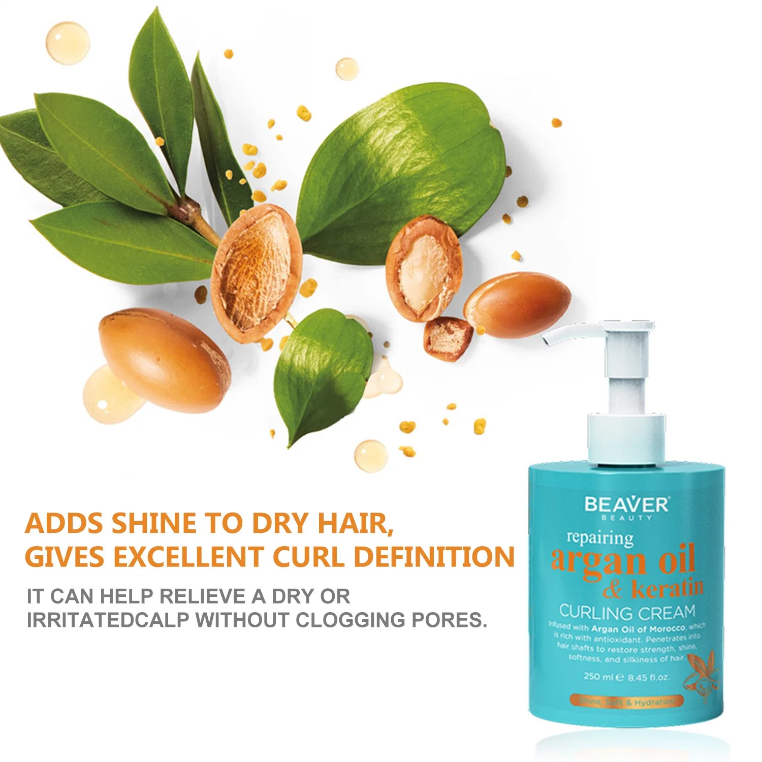 Crème revitalisant pour cheveux à la crème hydratante Beaver