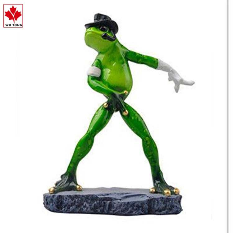 Vente à chaud résine grenouille Figurines Jackson imitation souvenir Décoration