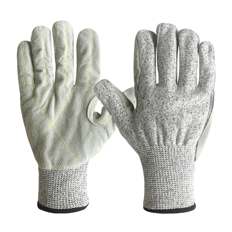 High Dexterity Microfiber Leather Palm Safety Gloves Full Custom Gloves