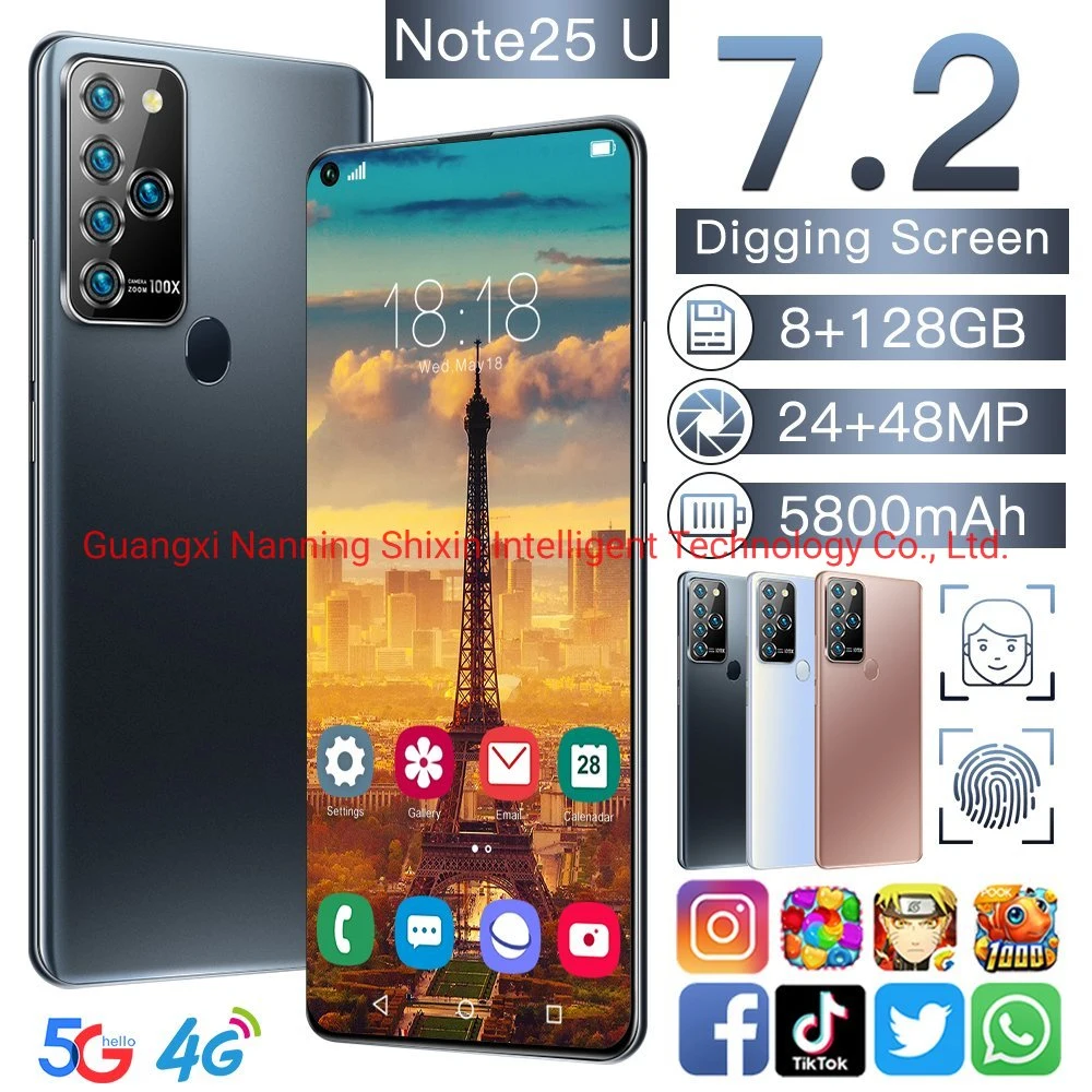 Note 25u 8g/128GB+ Smartphone Amoled Screen Android 10.0 Teléfono con Desbloqueo Facial, Teléfonos Móviles.