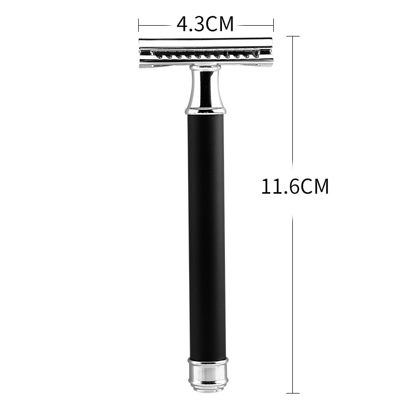 Plastic Free Facial Razor with Replacement Blade Brass Handle Double Edge Safety Shaving Razor