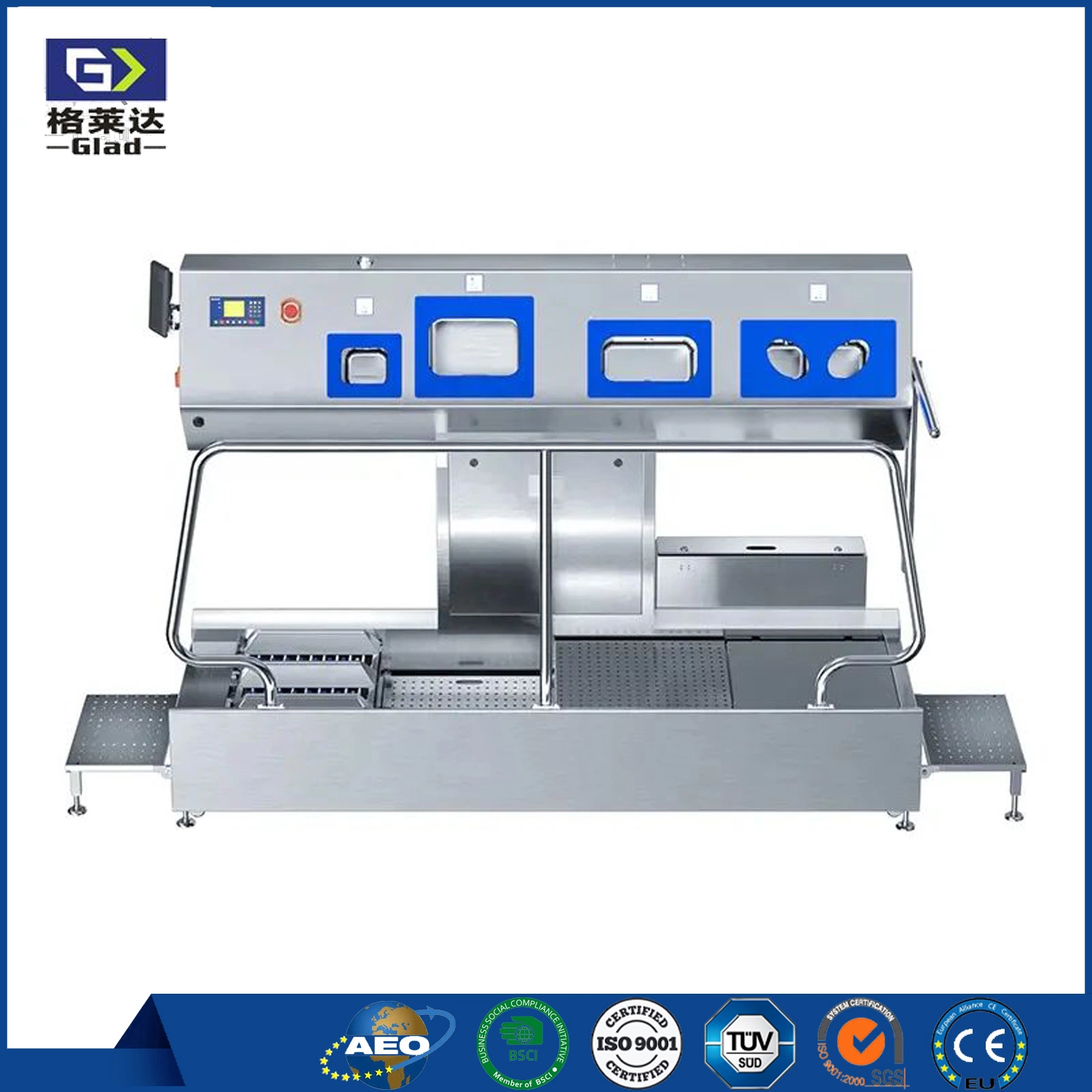 Hygienic Design Spray Disinfection Automatic Induction Personnel Hygiene Station Sole&Boot Disinfection / Hand Cleaning Drying Sale