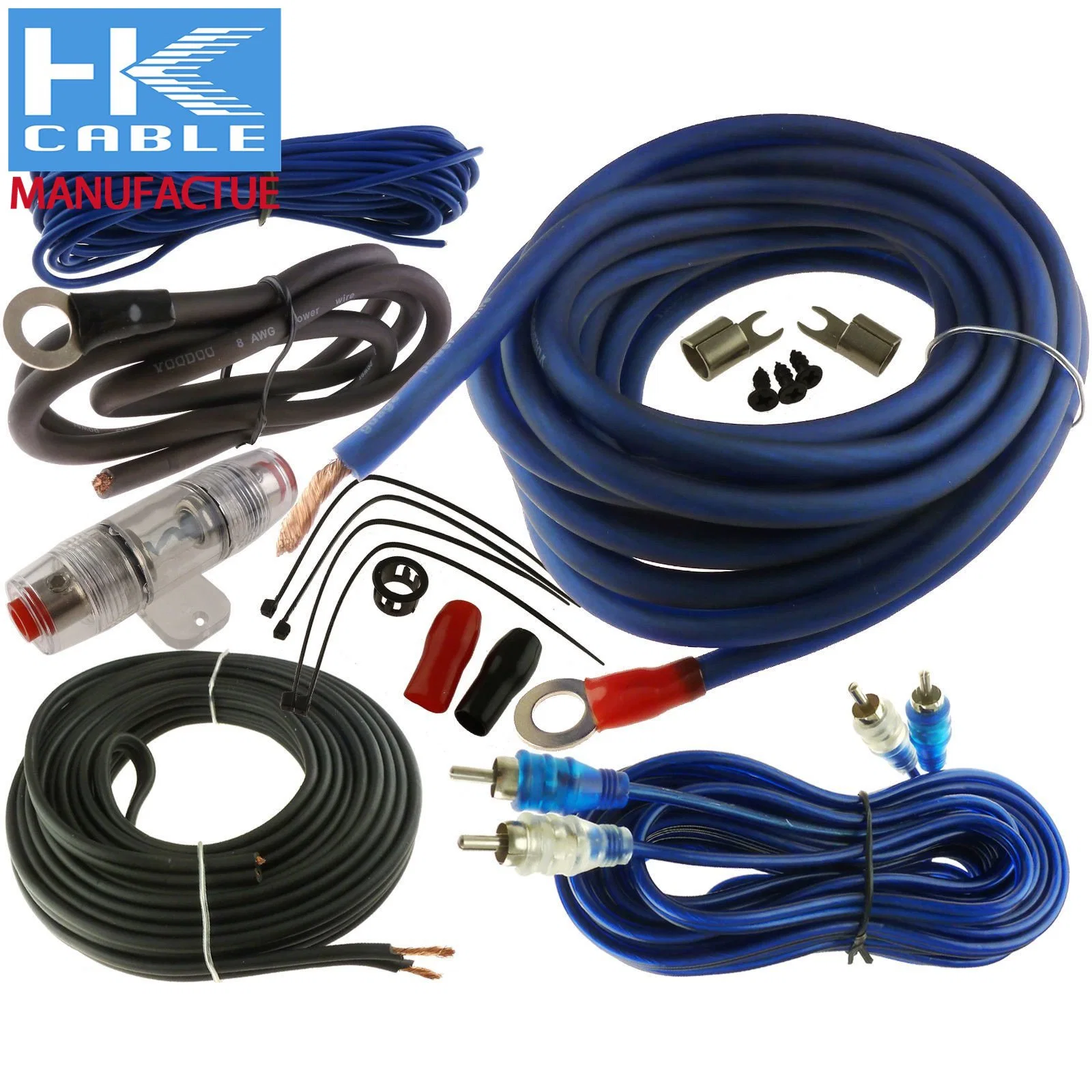 0/4/8 Gauge OFC Amplifier Wiring Kit Arrival Car Audio Cable Amplifier Install OFC AMP Wiring Kit for Car Audio