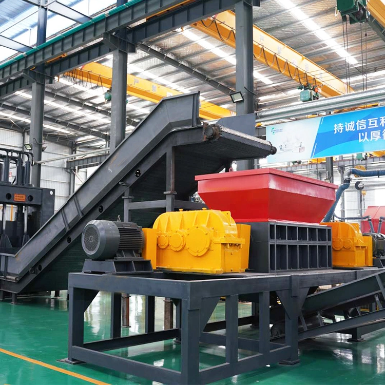 Solid Waste Crushing System Recycling Lineintelligent Control of Hydraulic Drive Shredder Machine