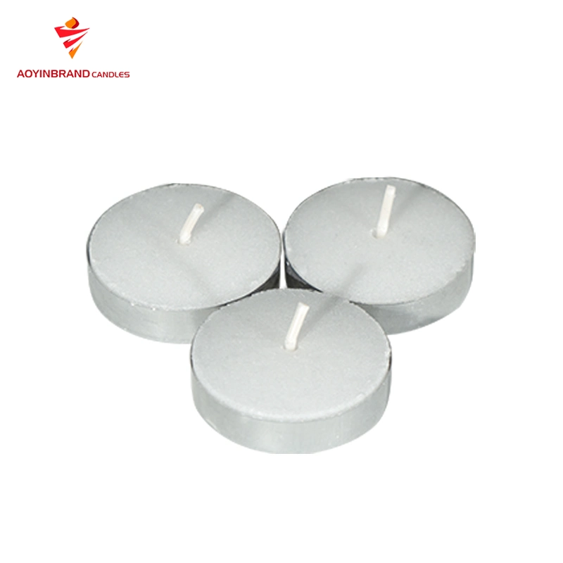 Wholesale 8g Paraffin Wax Pressed White Tealight Candle in Bulk