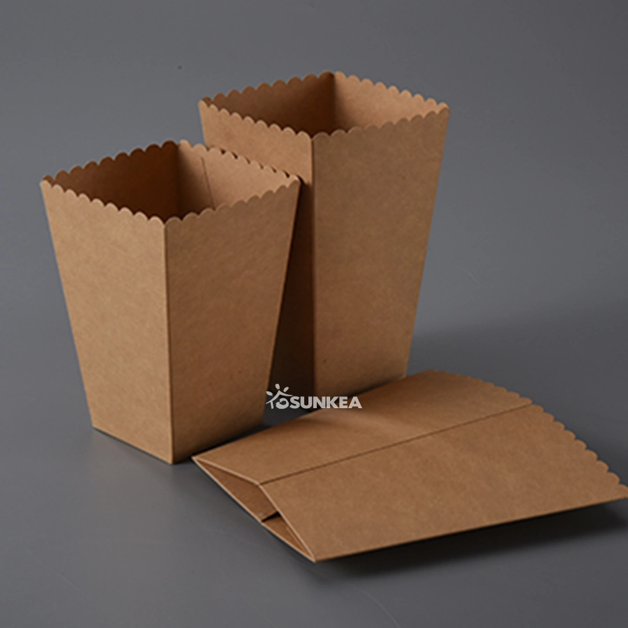 S M L Logo Printed Disposable Popcorn Box Popcorn Cup