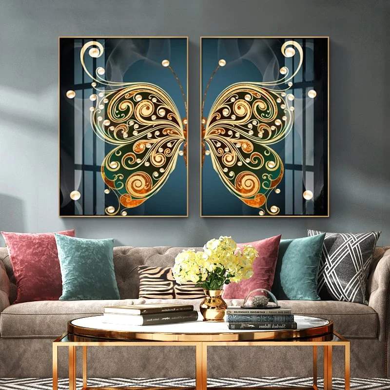 2022 New Design Butterfly Canvas Printing High-End Art Wall Decoration Painting