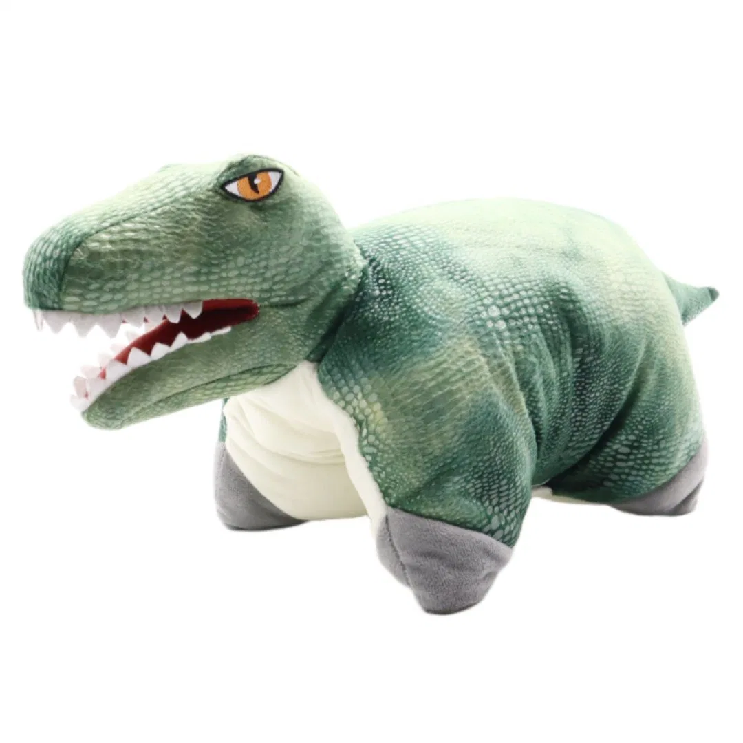 Großhandel/Lieferant Plüsch Dino Kissen Spielzeug Grün T-Rex Spielzeug weiches Kissen 40X52cm Tyrannosaurus Rex Kissenpets Animal Dragon 2in1 Kissen