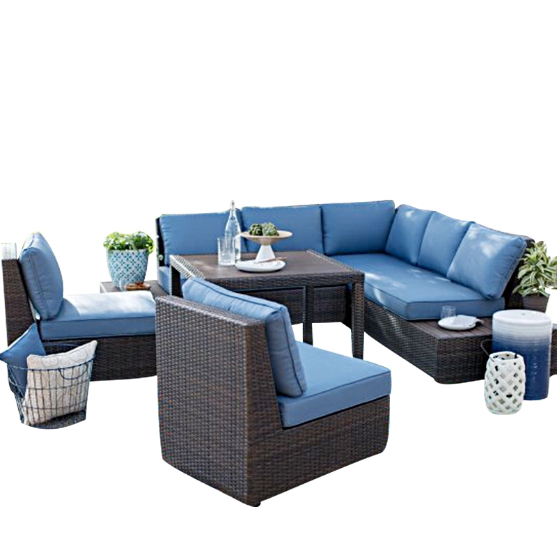 Outdoor Rattan Sofa Sun Room Garden Terrace Furniture Combination