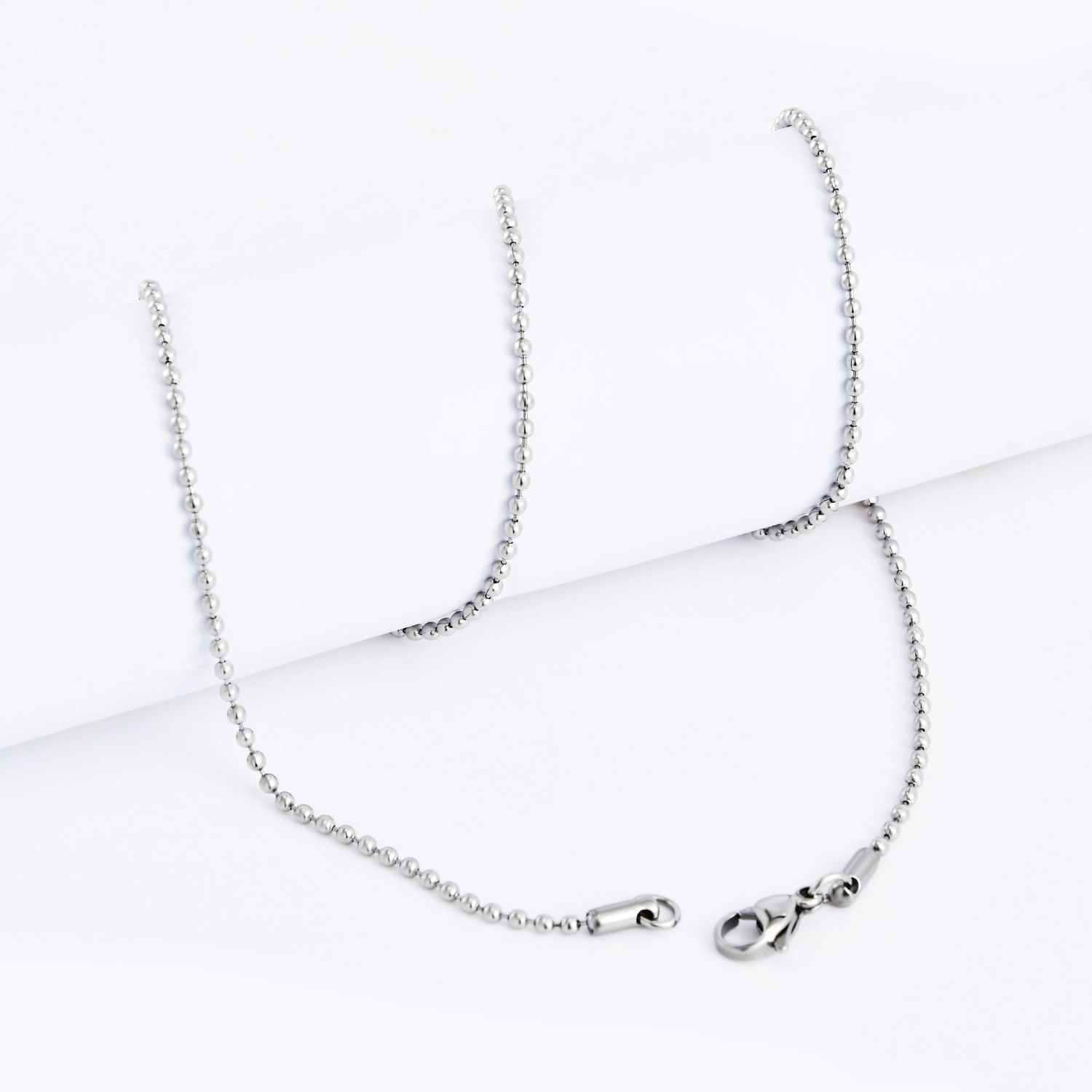 Hot Sale High quality/High cost performance  316L Stainless Steel Classic Ball Chain Accessories Necklace for Ladies Fashion Jewelry Bracelet Anklet