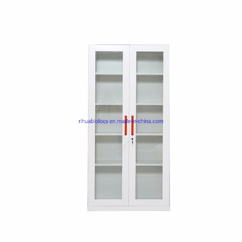 Hospital Glass Double Open File Cabinet