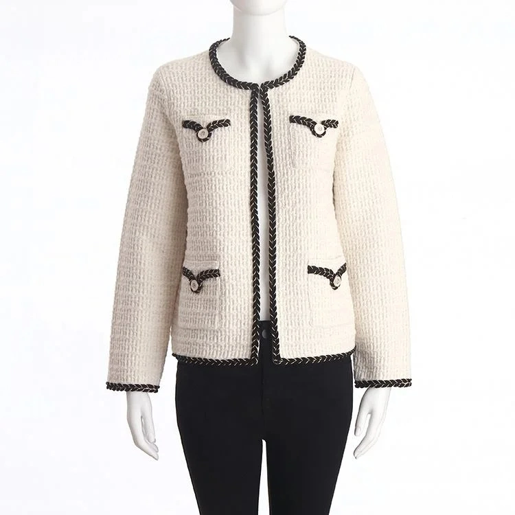 Ladies Long Sleeve Beige Women&prime; S Luxury Party Knitwear Sweater Cardigan Casual Clothes