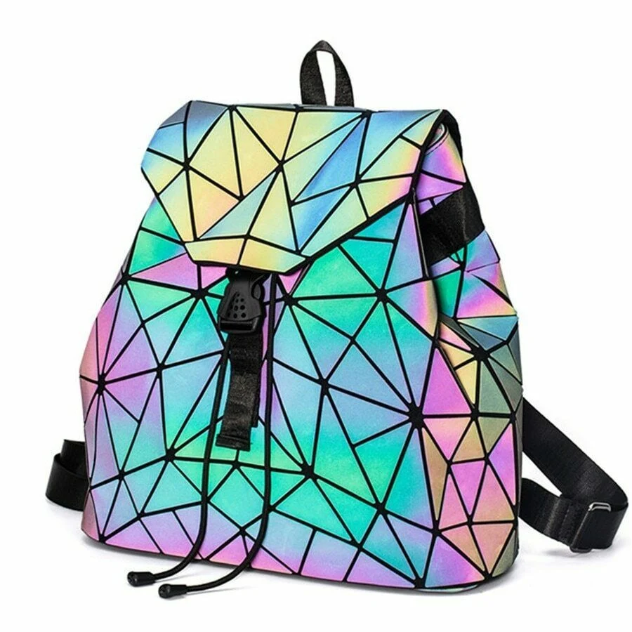 2021 Damen Rucksack Taschen Designer Geometrische Luminous Rucksäcke Schultaschen