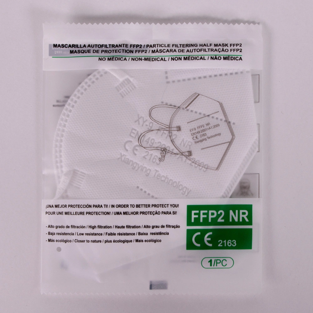 En149 2001 CE FFP2 Filter Meltblown Disposable Half Face Black Mask Mascherina