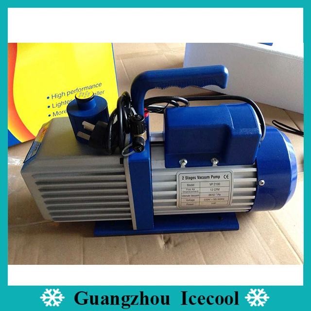 1HP Double Stage Vacuum Pump Vp2100 with Gauge and Valve for R410A/R407c