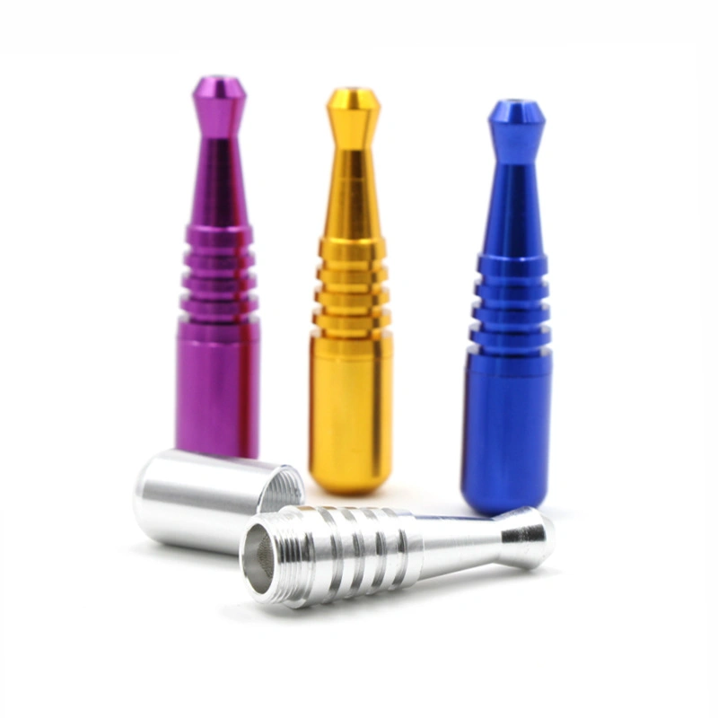 Metal Snuff Pipe Bottle Tip Multi-Color Removable Mini Rubber Nipple Snuff Pipe