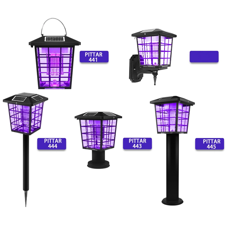 Factory Direct-Sale Swatter Soalr asesino de mosquitos mosquitos impermeable Anti LED lámpara solar