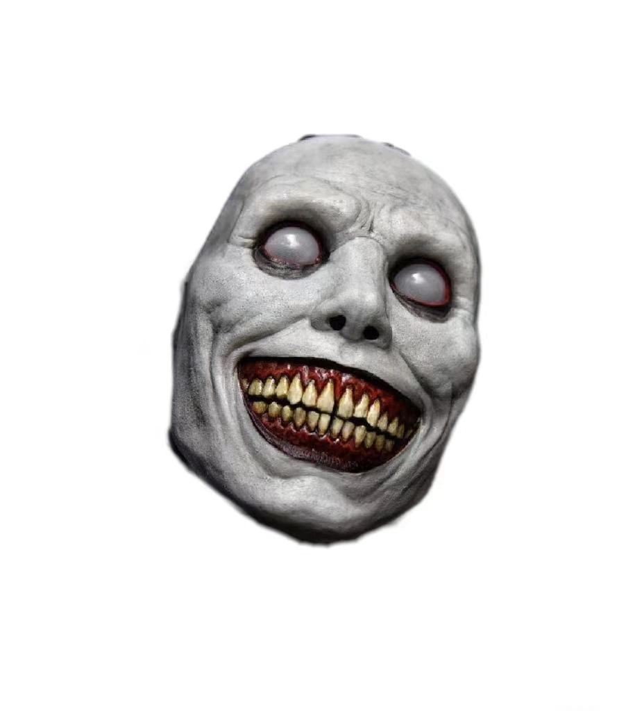 Manufacturers Spot Cos Smile Exorcist Eye Roll Funny Latex Half Face Head Set Halloween Horror Mask Decorations