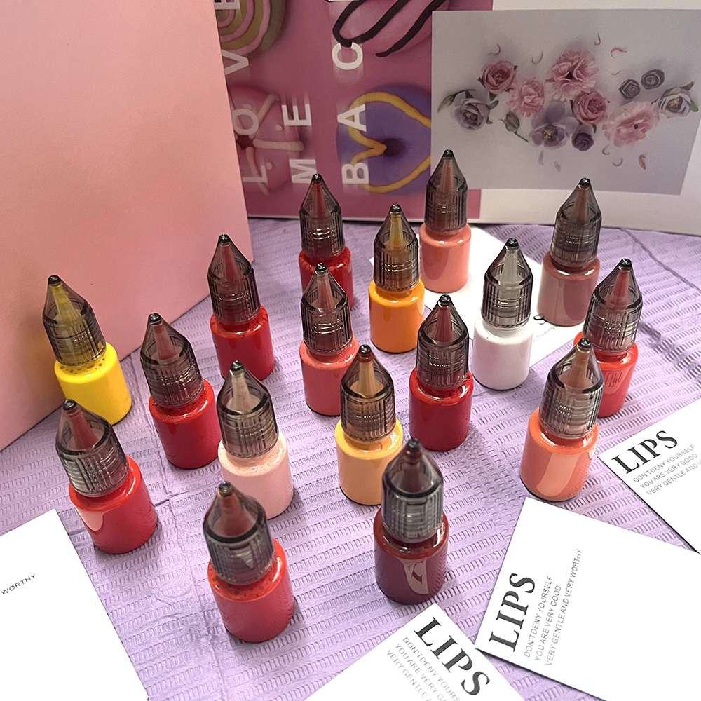 Factory Wholesale/Supplier OEM Permanent Makeup Tattoo Pigment Color Micropigmentation Ink for Microblading Brows Lips