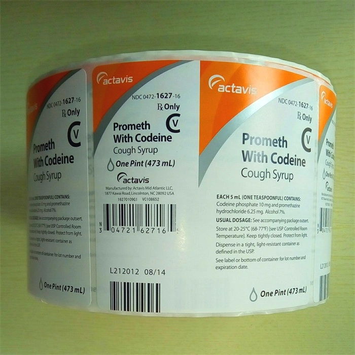 Actavis Prometh with Codeine Cough Syrup 16oz Sticker Label in Stock