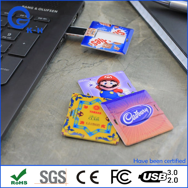 محرك أقراص USB 2.0 3.0 Flash Card من نوع بطاقة مربعة للحصول على هدية