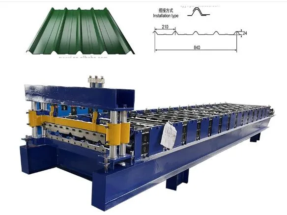 Direct Factory trapezoidal automática de la hoja de techado de costilla la placa de tipo cuadro de Ibr Panel Teja perfil haciendo de la línea de producción de maquinaria enrolladora