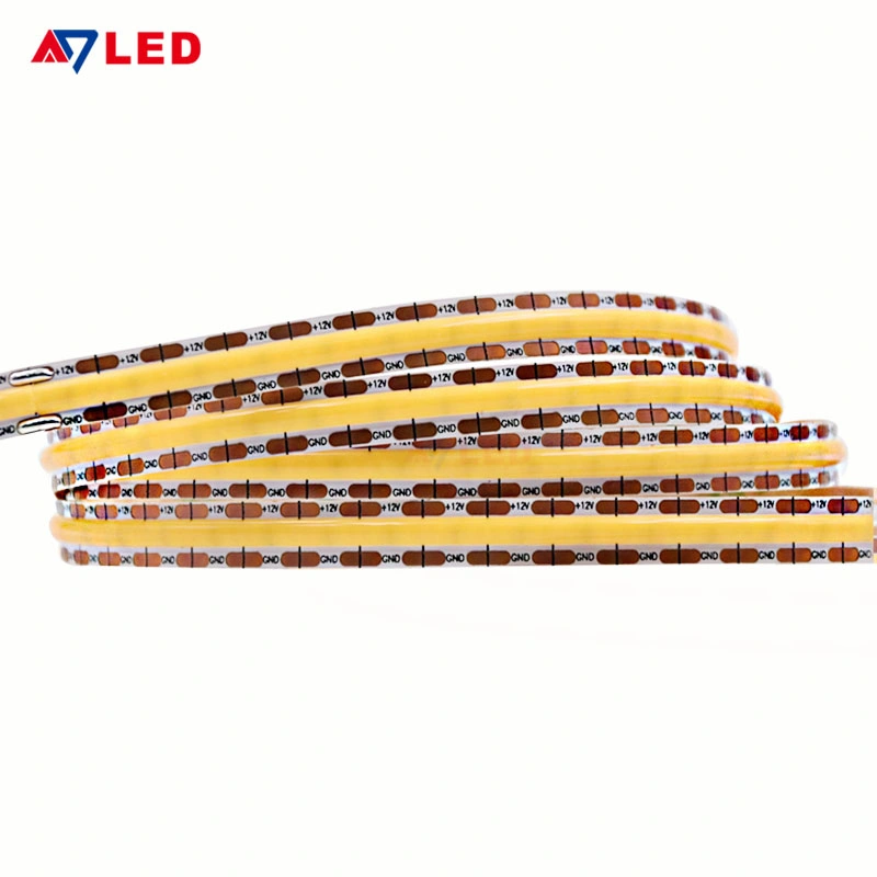 Popular Flexible Dotless DC12V COB Tape Lighting LED Cabinet Strip Lights