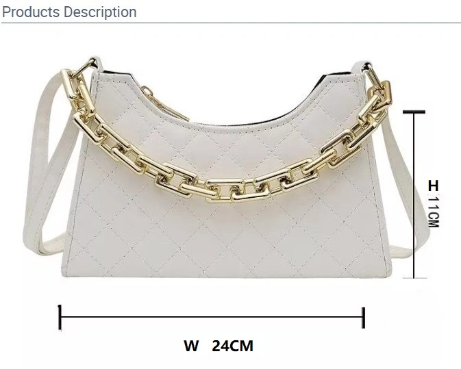 Lattice New Design Replica Elegant Chain PU Leather Bag Women Hand Bags Luxury 2022