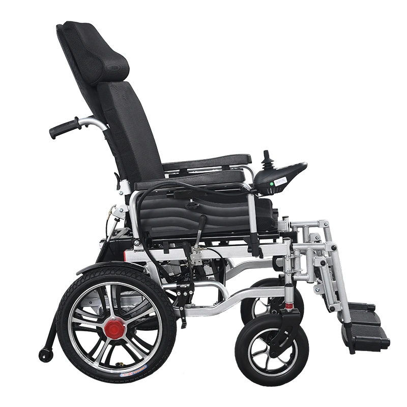 [PW-6005A] fauteuil inclinable actif électrique pliable avec dossier, freins et commande par manipulateur en alliage d'aluminium ou en acier comme mobilier d'hôpital