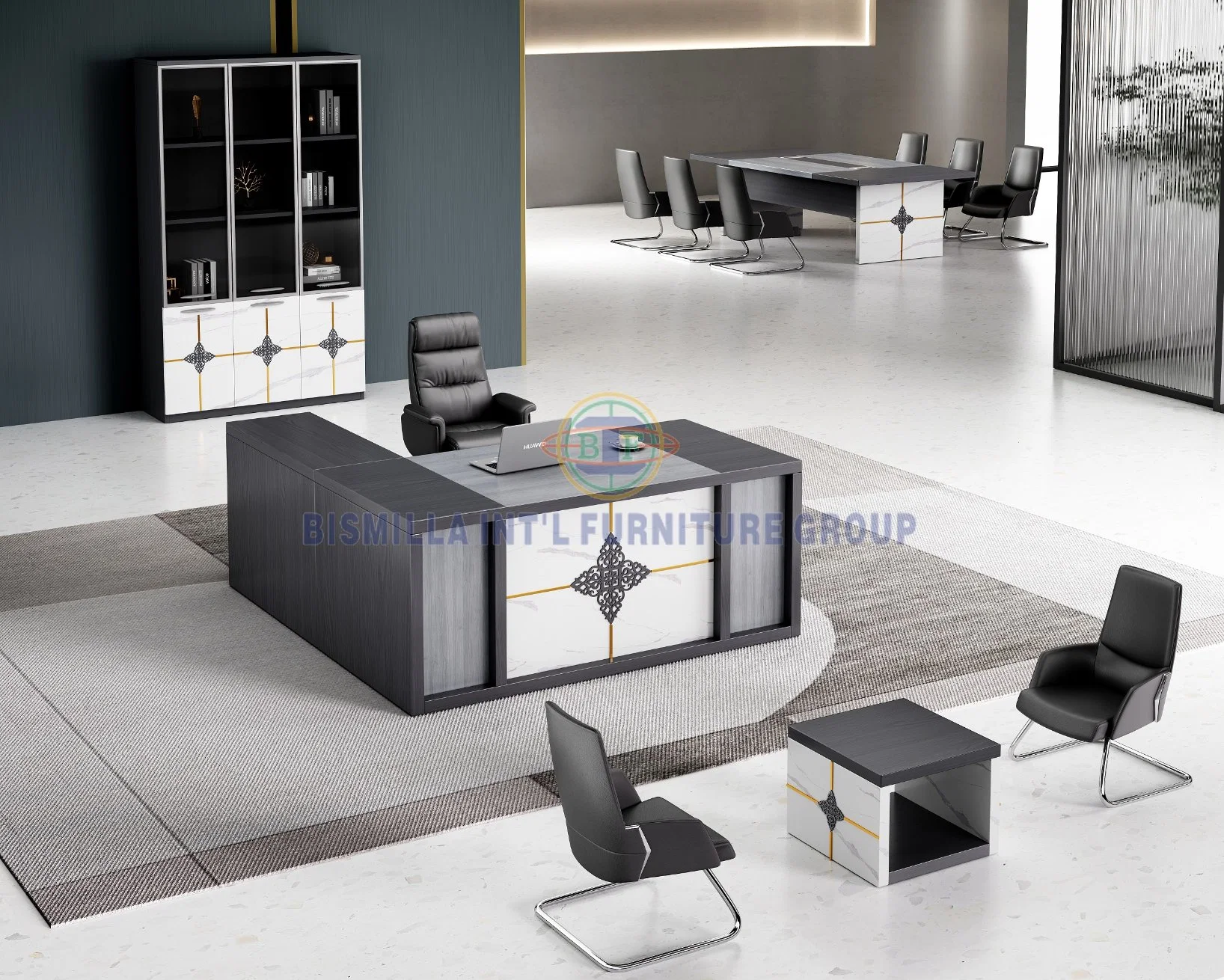 Klassisches modernes Design CNC-Stil Executive Desk Türkei Büromöbel