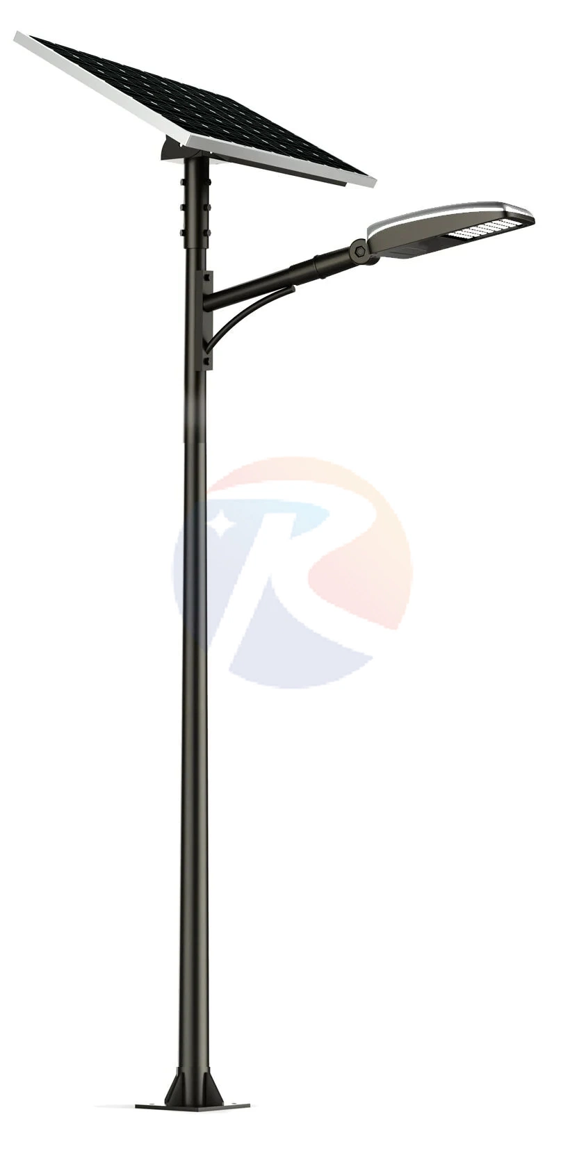 60W LED Solar Street Light Set - 6000K - IP67 Rated W/ 110W Solar Panel - CRI >80 - 12h+ Battery Life