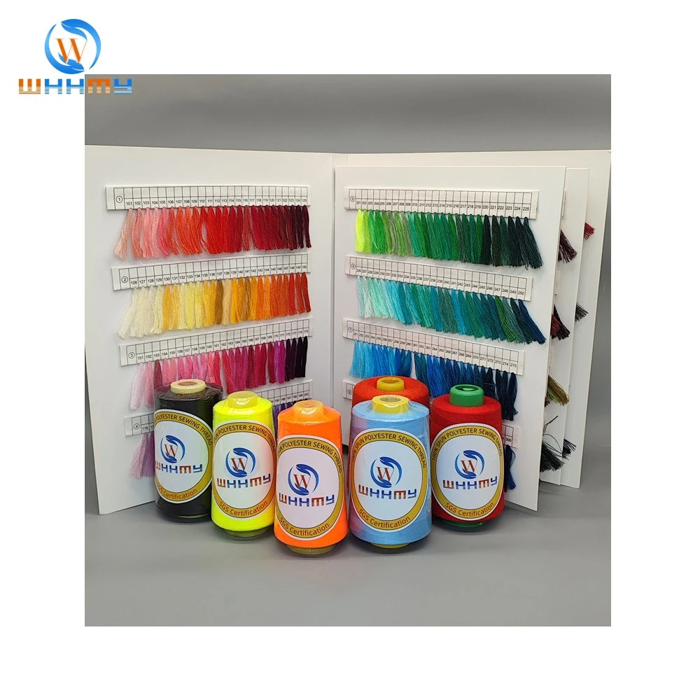 Whhmy Factroy Hot Sell 20/2 Polyester Dyed Colorful Sewing Thread